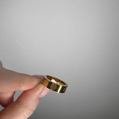 LOVE RING GR 7 EDELSTAHL VERGOLDET