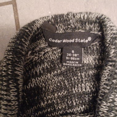Grey Knit Hoodie S