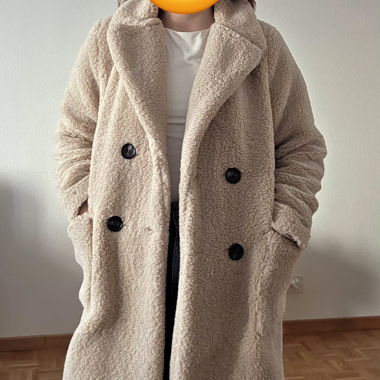 Cappotto teddy crema