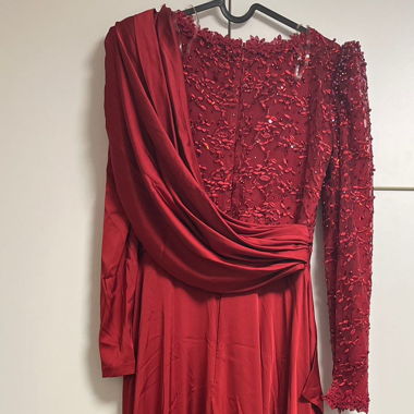 Elegantes Abendkleid, Gr. 38, weinrot
