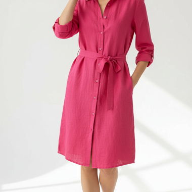 Abito camicia grigio Lawrence rosa L