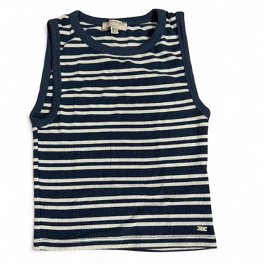 Super cute navy and white striped tank top, size s