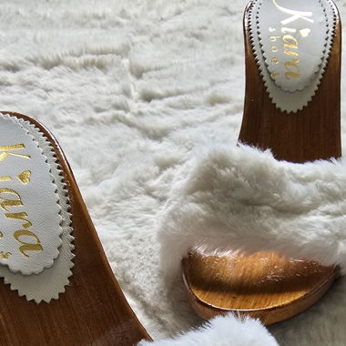 Mules à talons hauts blanche