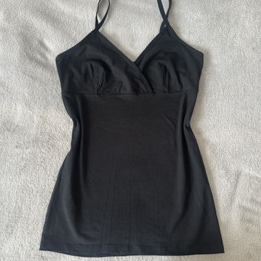 Black cotton spaghetti strap top S