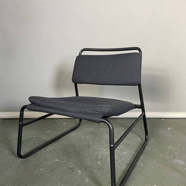 Sedia lounge nera
