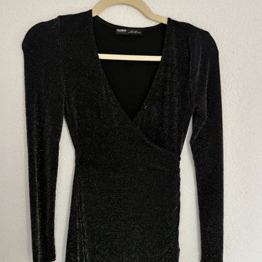 PULL&BEAR Glitter Wrap Dress