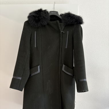 Manteau mango vert foncé 
