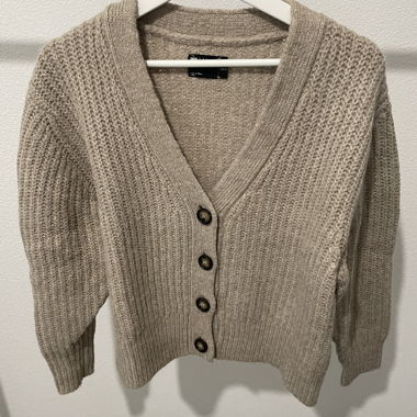Cardigan en maille ASOS beige / brun clair