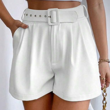 Short bianco con cintura M