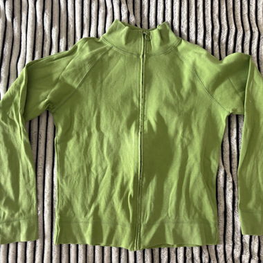 Sweat à capuche zippé vert