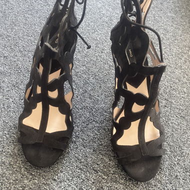 Black High Heels with Cut-outs