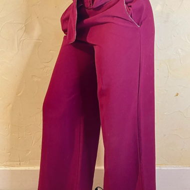 Pantaloni viola a vita alta