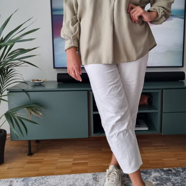 Camicia in cotone verde oliva