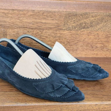 Pedro Garcia Ballerinas aus dunkelgrauem Wildleder (38,5)