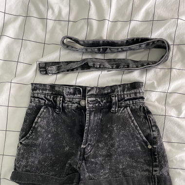 Black Mom Jeans Shorts