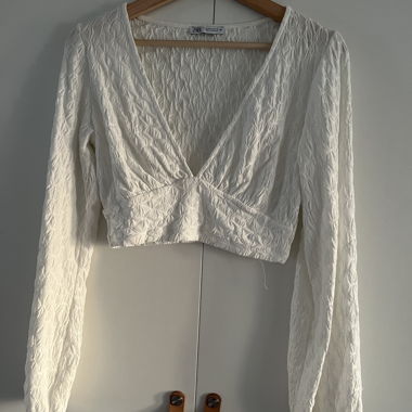 White Zara Crop Top