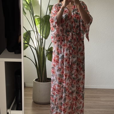 Cardigan de plage long fleuri