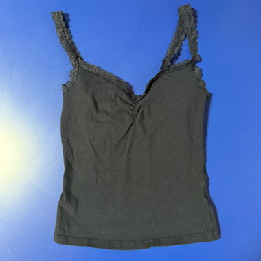 Dark blue top with lace straps