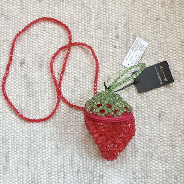 Strawberry Beaded Bag