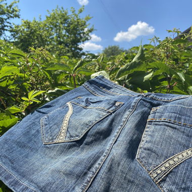 Mini jupe en jeans, eksept S/M