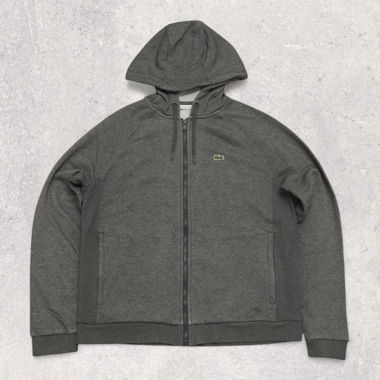 Vintage Lacoste zip hoodie dunkel Grau (M)