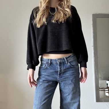 Pull en maille noir Zara
