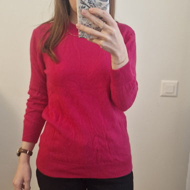 Pull rose en cachemire