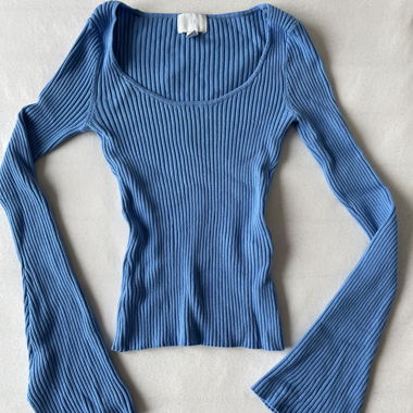 Maglia a maniche lunghe blu
