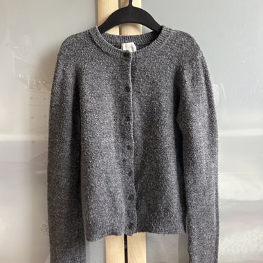 Grey knit cardigan