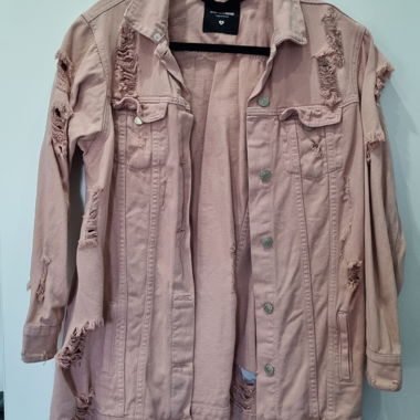 Veste en jean rose
