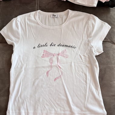 Pink Bow Graphic T-Shirt