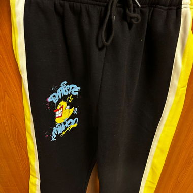 Black and Yellow Tracksuit Set