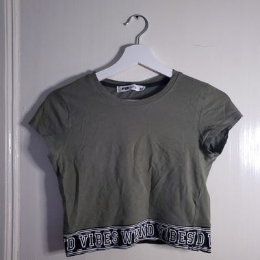 Crop top kaki