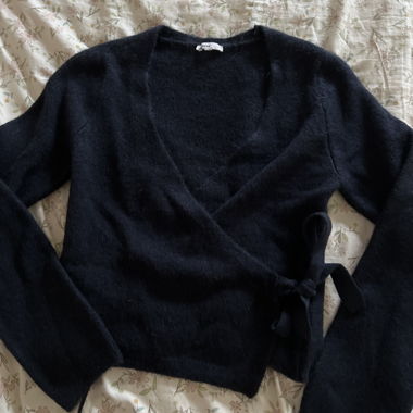 Cardigan blu navy cache-coeur