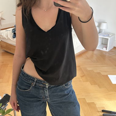 Zara ärmelloses schwarzes Top