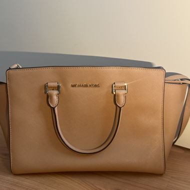 Beige Shoulder Bag with Strap