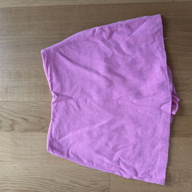 Pink Linen Blend Wrap Skirt