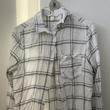 H&M white short with black stripe :)