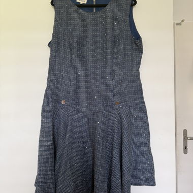 Abito senza maniche blu navy