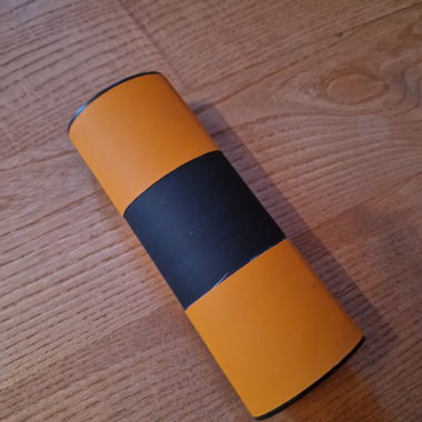 Custodia per occhiali che cambia colore arancione-blu