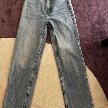 Jeans denim larghi a vita molto alta EUR 36