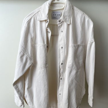 Beige Jeans Jacke