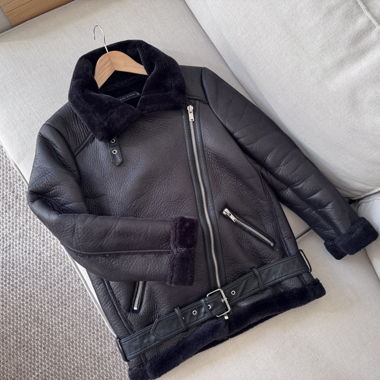 Veste aviateur doublée noire