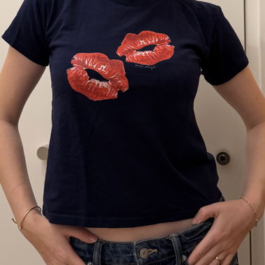 T-shirt GILDAN con stampa labbra