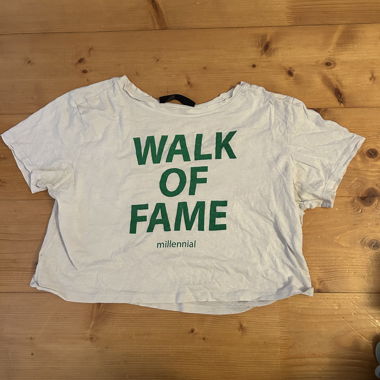 Millennial graphic crop T-shirt