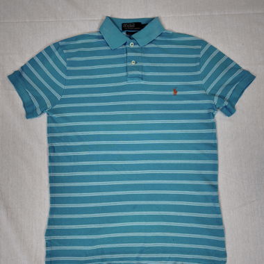 Poloshirt by Ralph Lauren Türkis mit Streifen 