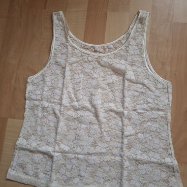 Cream/White Lace Top
