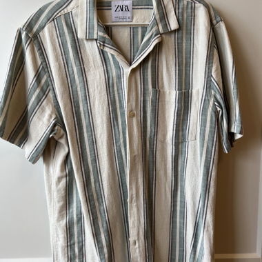 Camicia a maniche corte ZARA uomo rigata XL