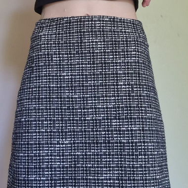 Black Tweed Mini Skirt