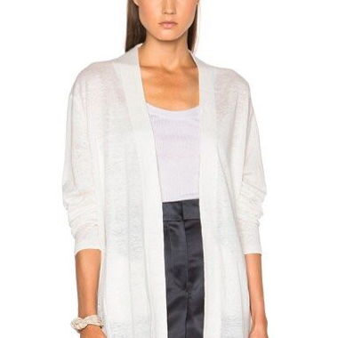 Acne Studios Strickjacke in Grau aus Leinen
